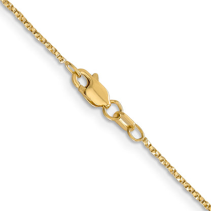 14K Yellow Gold 20 Inch .95mm Twisted Box With Lobster Clasp Chain
