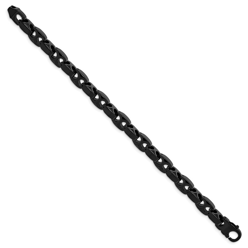 Tungsten Chisel Polished Black Ip-Plated 9 Inch Bracelet