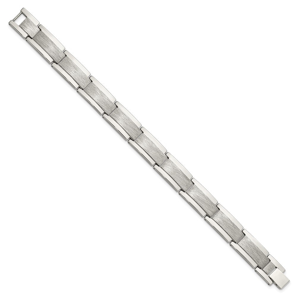 8.5 Inch Chisel Tungsten Polished And Satin 8.25 Bracelet