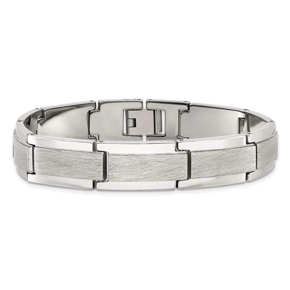 8.5 Inch Chisel Tungsten Polished And Satin 8.25 Bracelet
