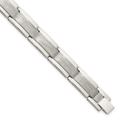 8.5 Inch Chisel Tungsten Polished And Satin 8.25 Bracelet