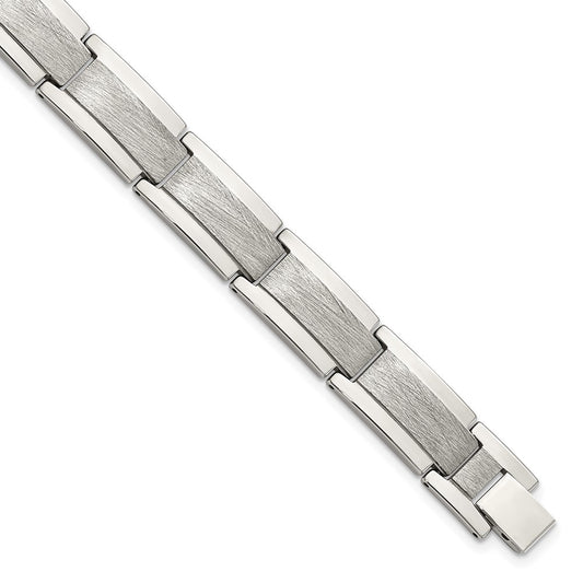 8.5 Inch Chisel Tungsten Polished And Satin 8.25 Bracelet