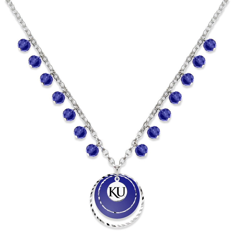 Brass/White University Of Kansas Game Day Necklace