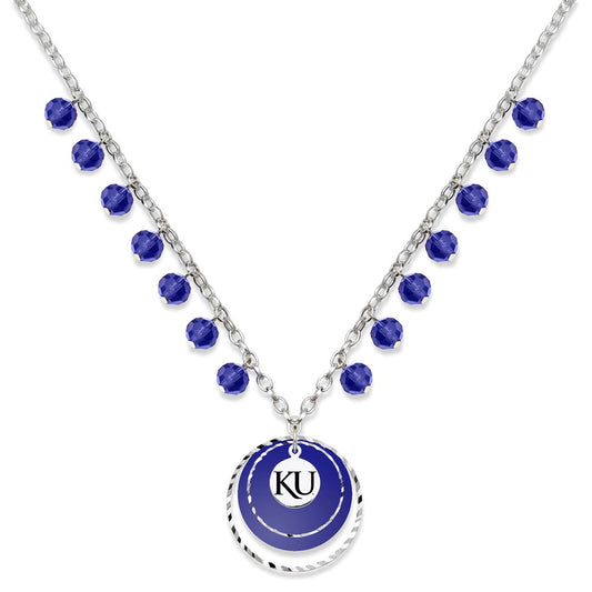Brass/White University Of Kansas Game Day Necklace