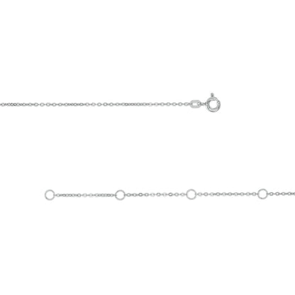White Lab-Created Sapphire Cursive "Strong" Necklace in Sterling Silver