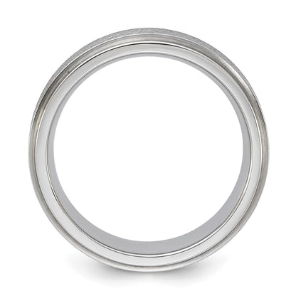 Vitalium Grain Finish Center 7mm Ridged Edge Flat Band