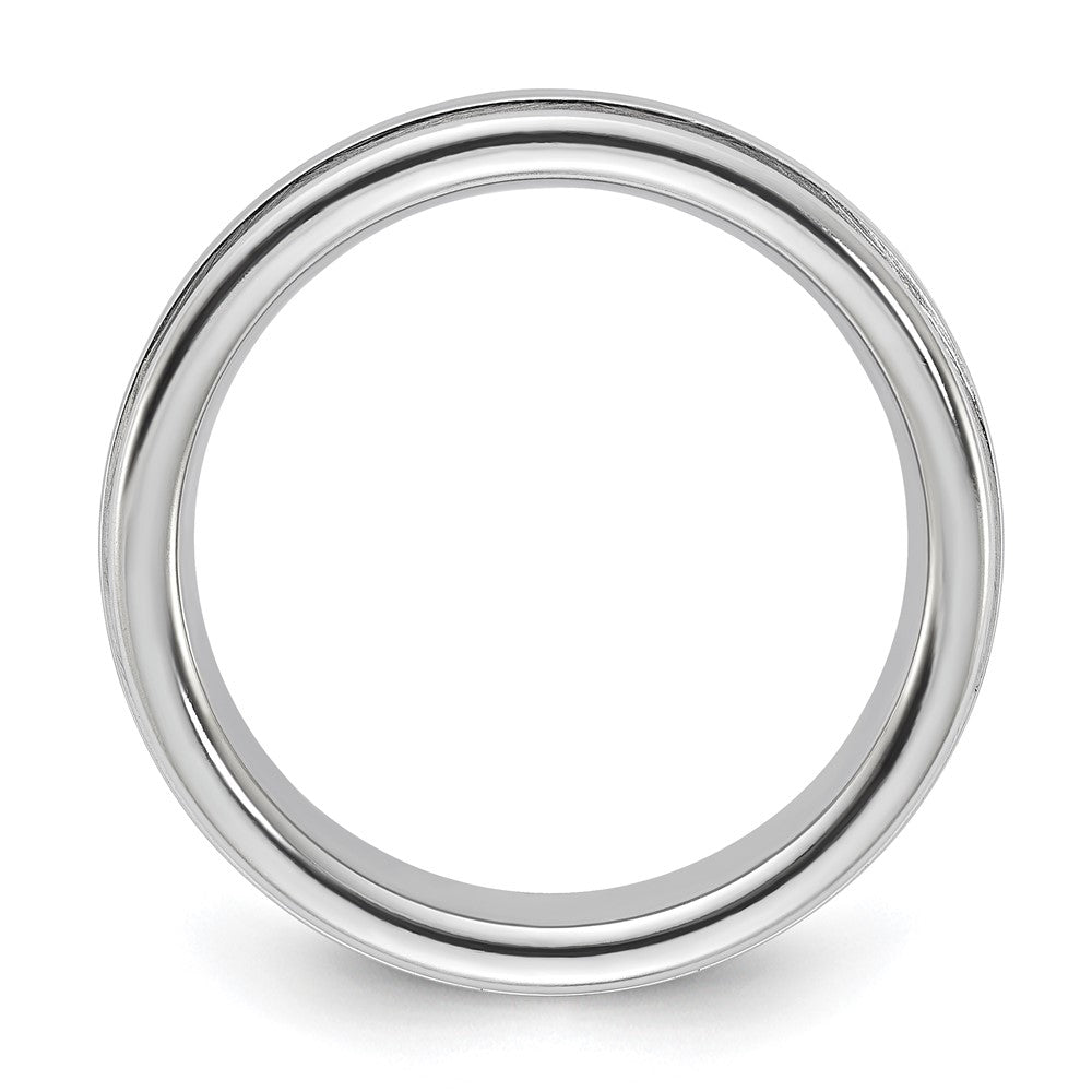 Vitalium Satin Finish Center Rounded Edge 6mm Band (Size 10 Only)