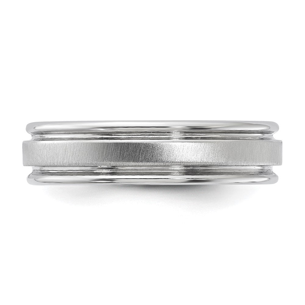 Vitalium Satin Finish Center Rounded Edge 6mm Band (Size 10 Only)