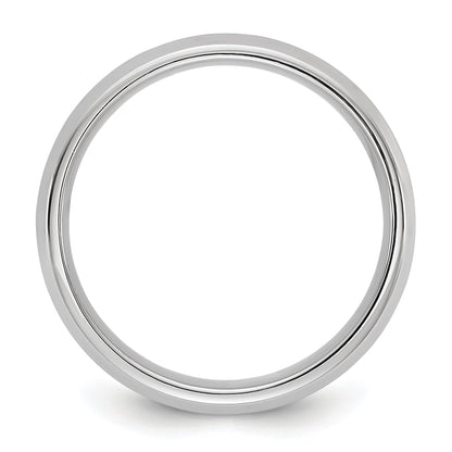 10K White Gold 10Kw 5.5mm Bevel Edge Comfort Fit Band Size 8