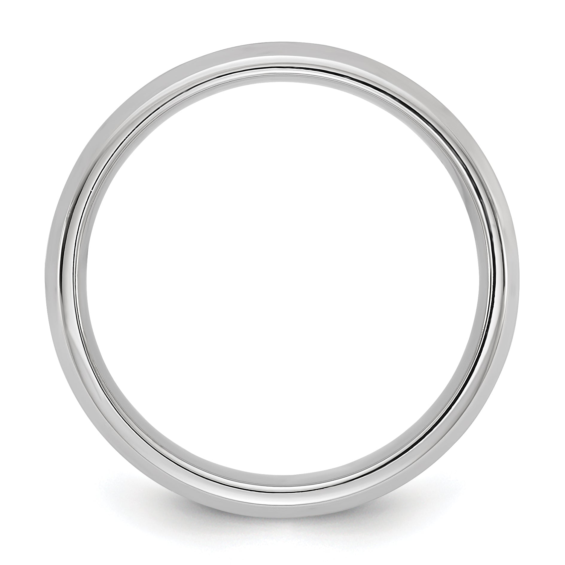 10K White Gold 10Kw 5.5mm Bevel Edge Comfort Fit Band Size 10
