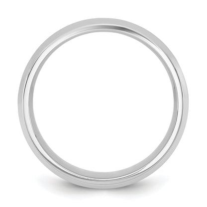 10K White Gold 10Kw 6.5mm Bevel Edge Comfort Fit Band Size 10