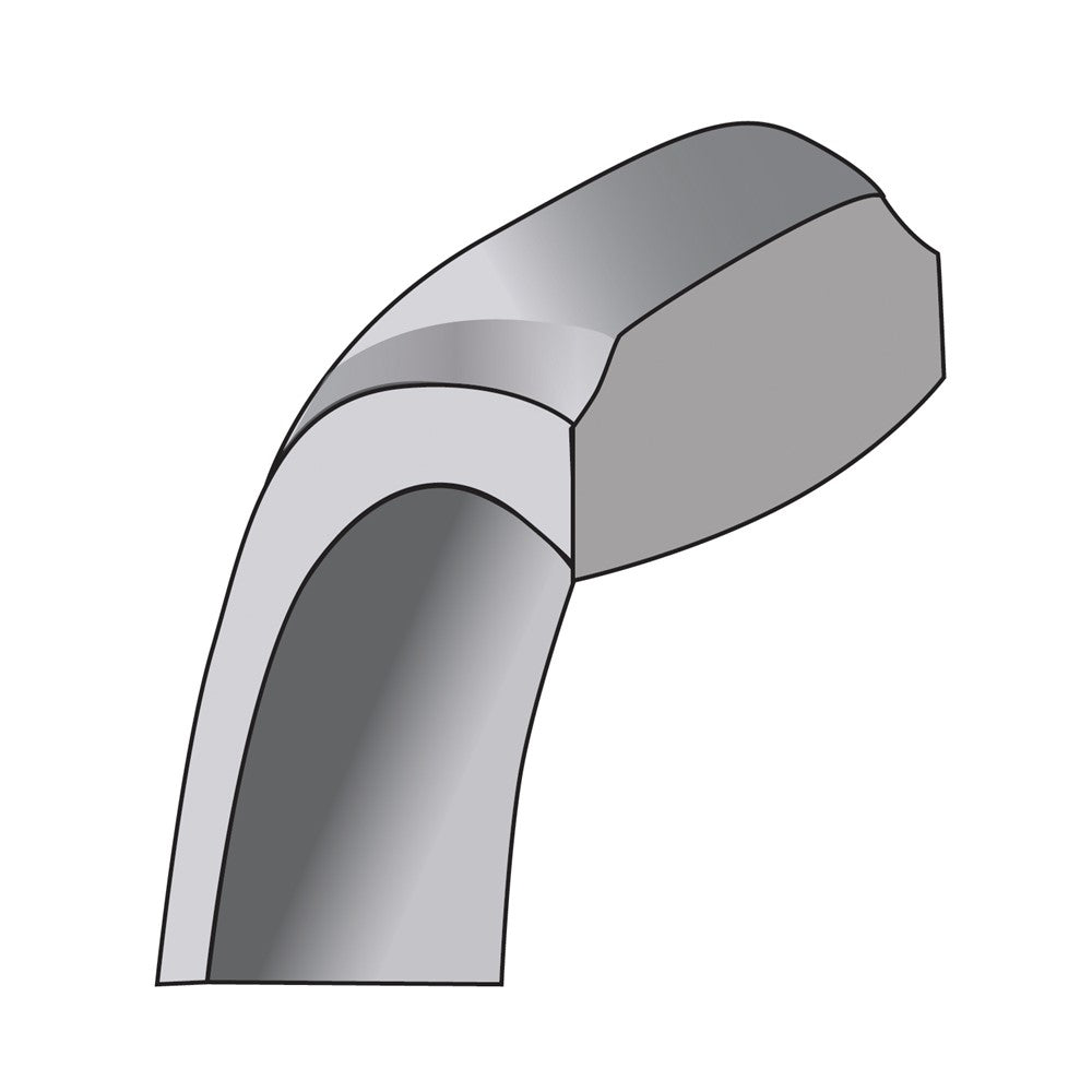 14K White Gold 6.5mm Bevel Edge Comfort Fit Band