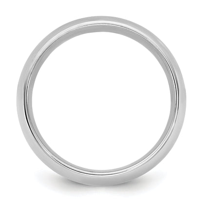 10K White Gold 10Kw 1mm Standard Comfort Fit Band Size 5