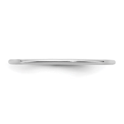 14K White Gold 1mm Standard Comfort Fit Band