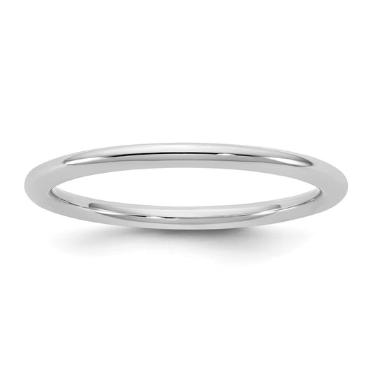 14K White Gold 1.5mm Standard Comfort Fit Band