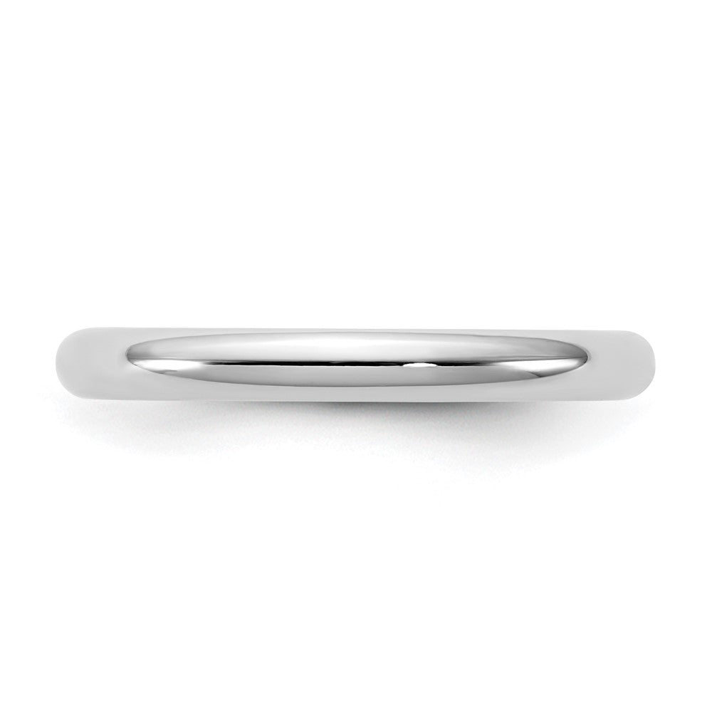 14K White Gold 2.5mm Standard Comfort Fit Band