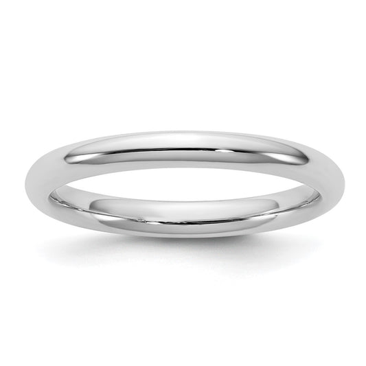 14K White Gold 2.5mm Standard Comfort Fit Band