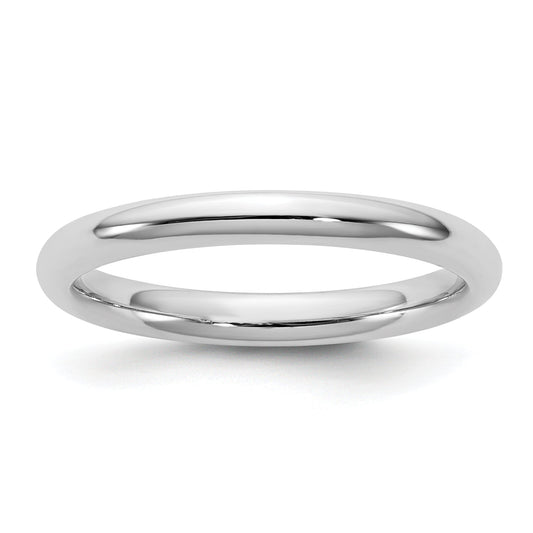 10K White Gold 10Kw 2.5mm Standard Comfort Fit Band Size 5.5