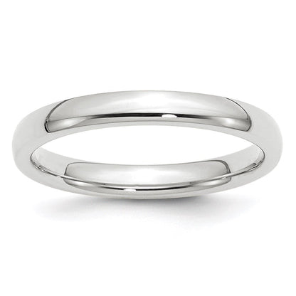 18k White Gold 3mm Standard Weight Comfort Fit Wedding Band Ring