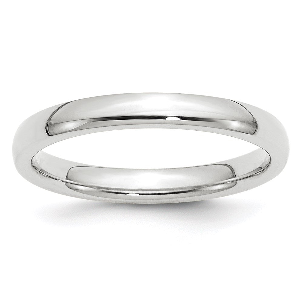 10k White Gold 3mm Standard Weight Comfort Fit Wedding Band Ring