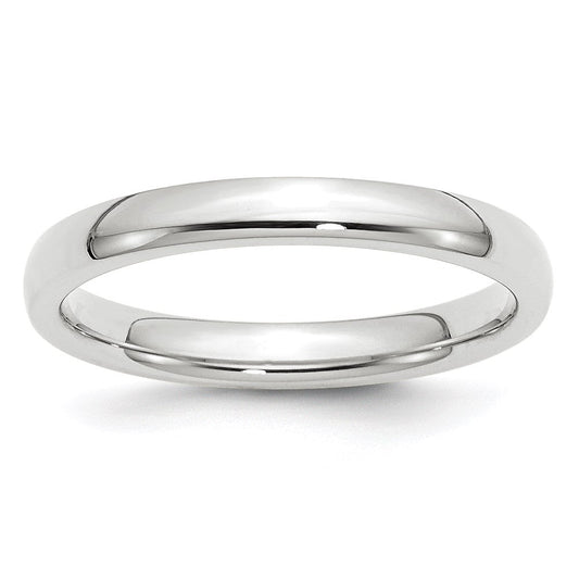 10k White Gold 3mm Standard Weight Comfort Fit Wedding Band Ring