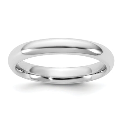 10K White Gold 10Kw 3.5mm Standard Comfort Fit Band Size 4.5