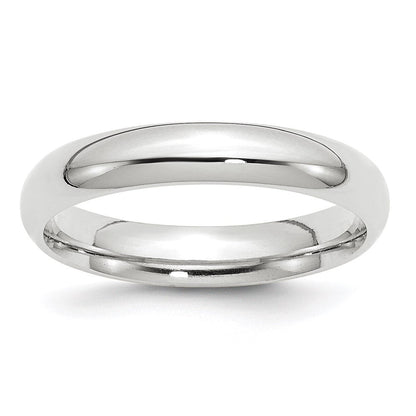18k White Gold 4mm Standard Weight Comfort Fit Wedding Band Ring