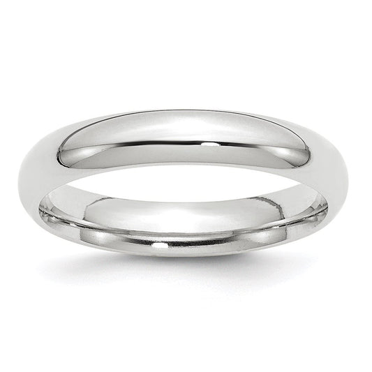 14k White Gold 4mm Standard Weight Comfort Fit Wedding Band Ring