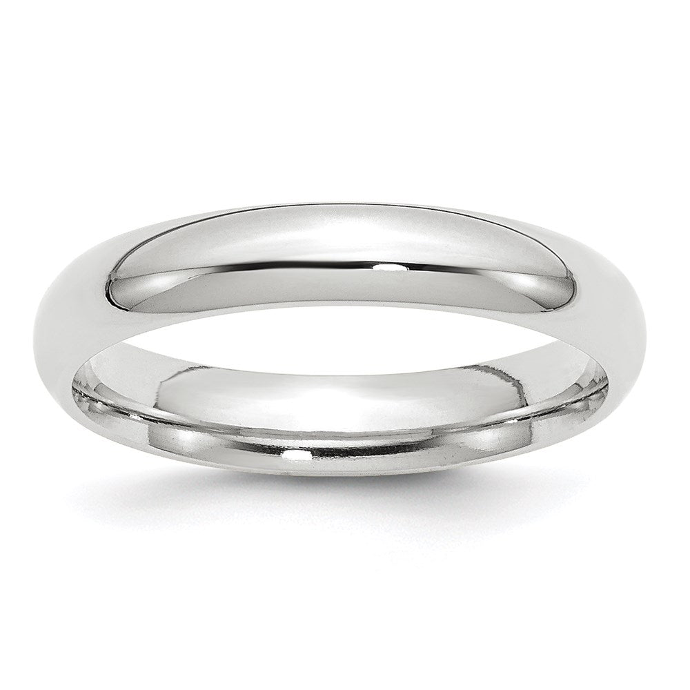 10k White Gold 4mm Standard Weight Comfort Fit Wedding Band Ring