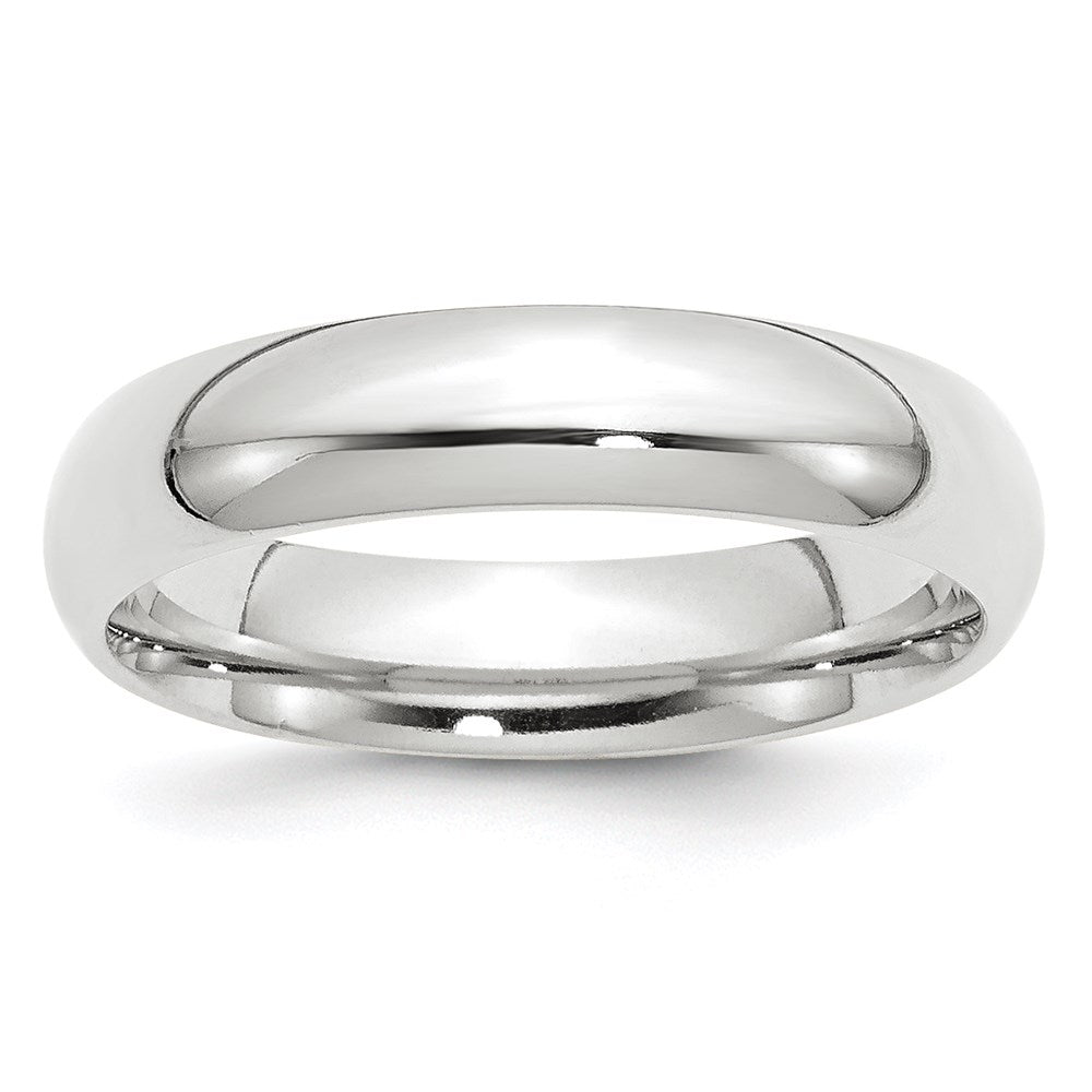 10k White Gold 5mm Standard Weight Comfort Fit Wedding Band Ring
