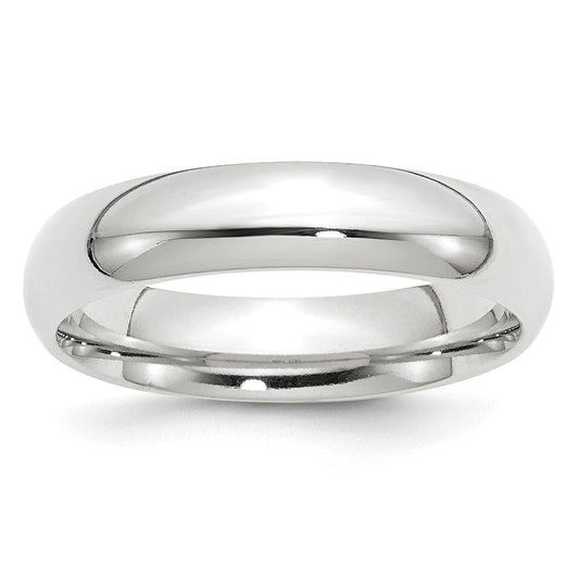 14k White Gold 5mm Standard Weight Comfort Fit Wedding Band Ring