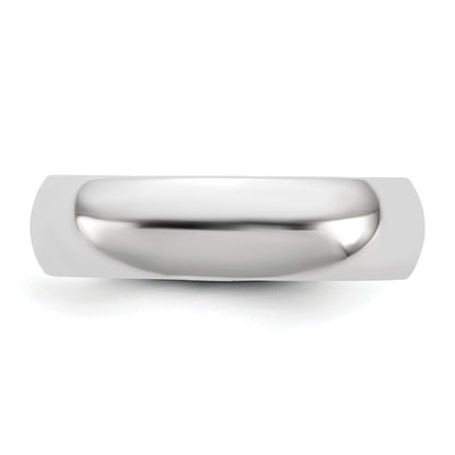 10K White Gold 10Kw 5.5mm Standard Comfort Fit Band Size 5