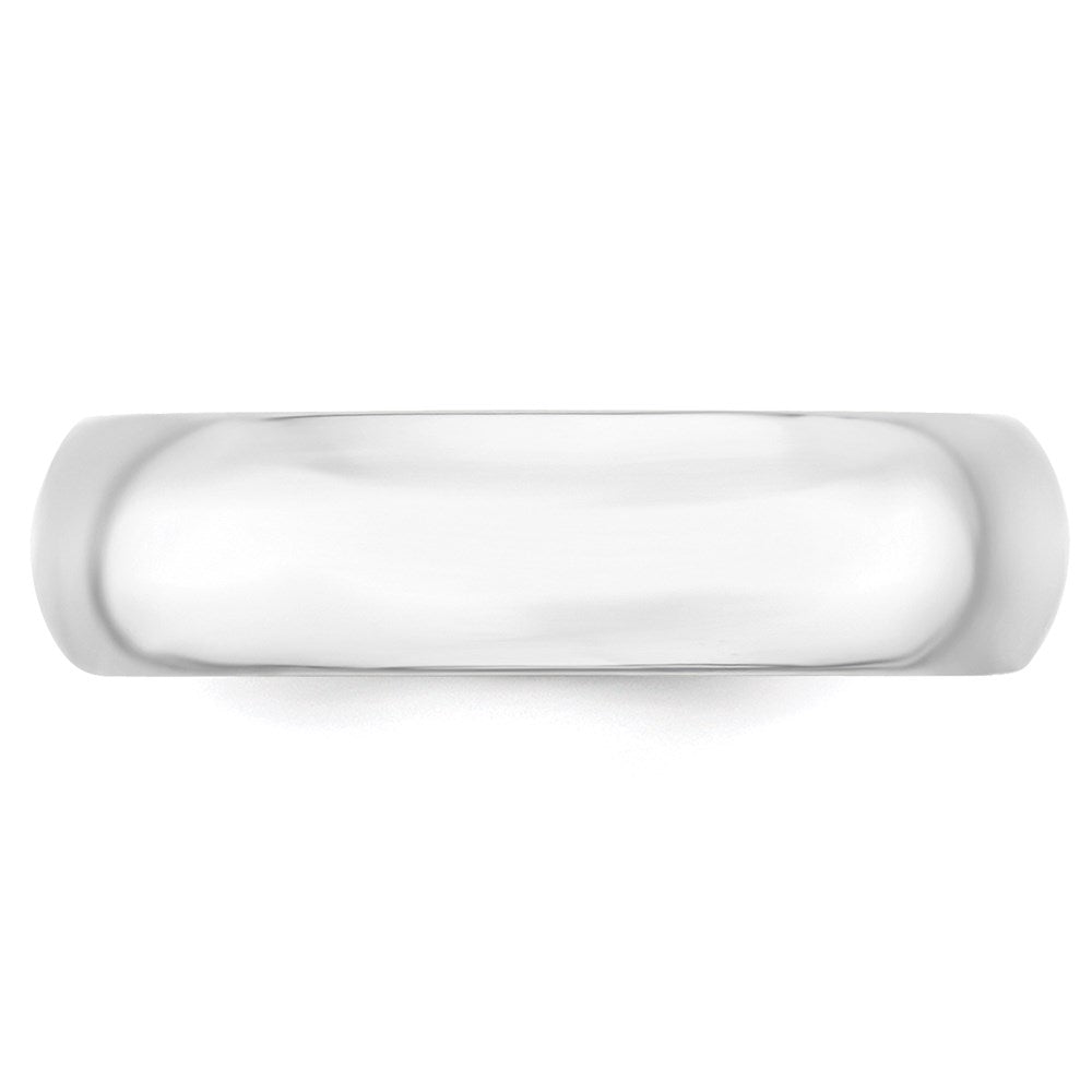 10k White Gold 6mm Standard Weight Comfort Fit Wedding Band Ring