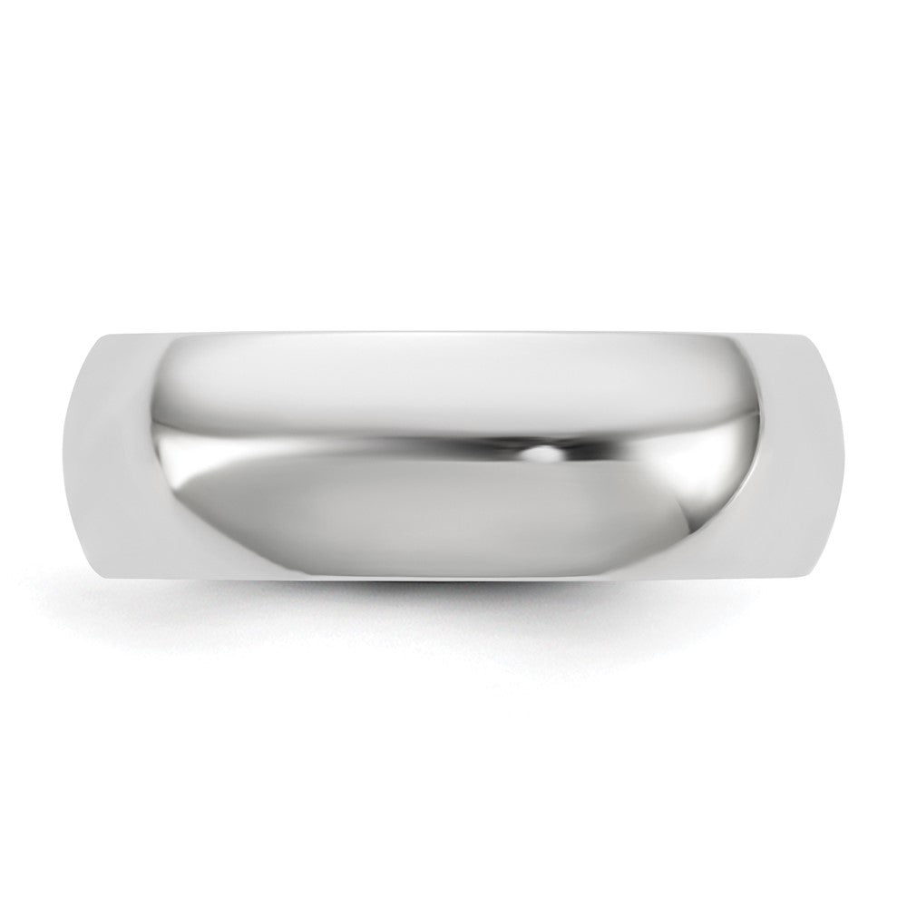 14K White Gold 6.5mm Standard Comfort Fit Band