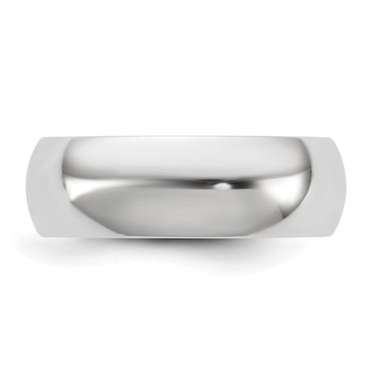 10K White Gold 10Kw 6.5mm Standard Comfort Fit Band Size 5