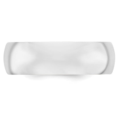 14k White Gold 7mm Standard Weight Comfort Fit Wedding Band Ring