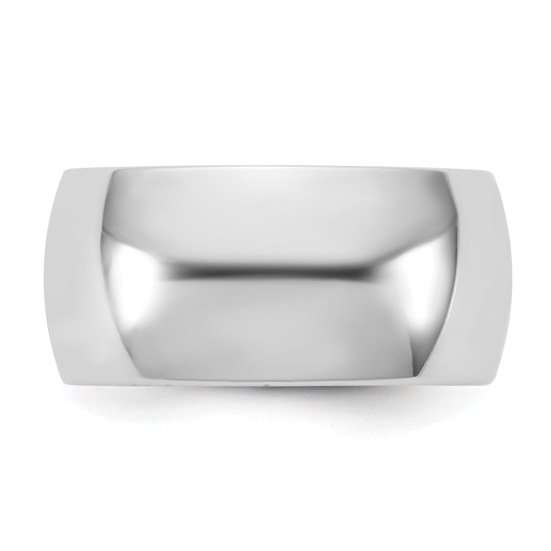 10K White Gold 10Kw 10mm Standard Comfort Fit Band Size 12