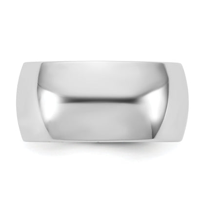 10K White Gold 10Kw 10mm Standard Comfort Fit Band Size 8