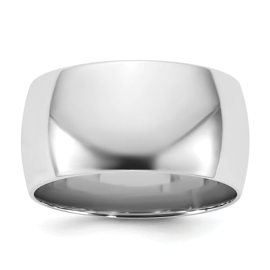 10K White Gold 10Kw 10mm Standard Comfort Fit Band Size 5.5