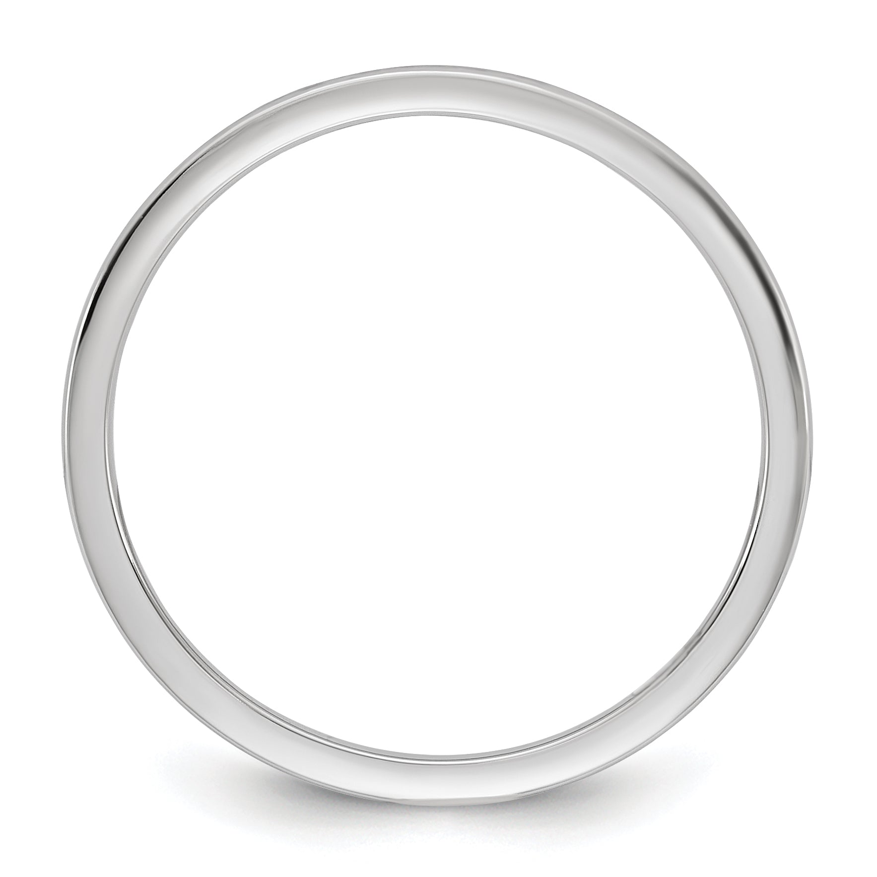 10K White Gold 10Kw 1mm Lightweight Comfort Fit Band Size 6