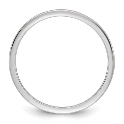 10K White Gold 10Kw 1mm Lightweight Comfort Fit Band Size 4