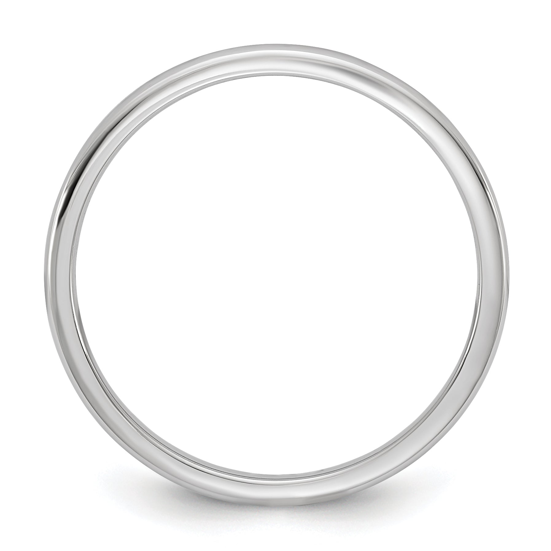 10K White Gold 10Kw 1.5mm Lightweight Comfort Fit Band Size 13.5