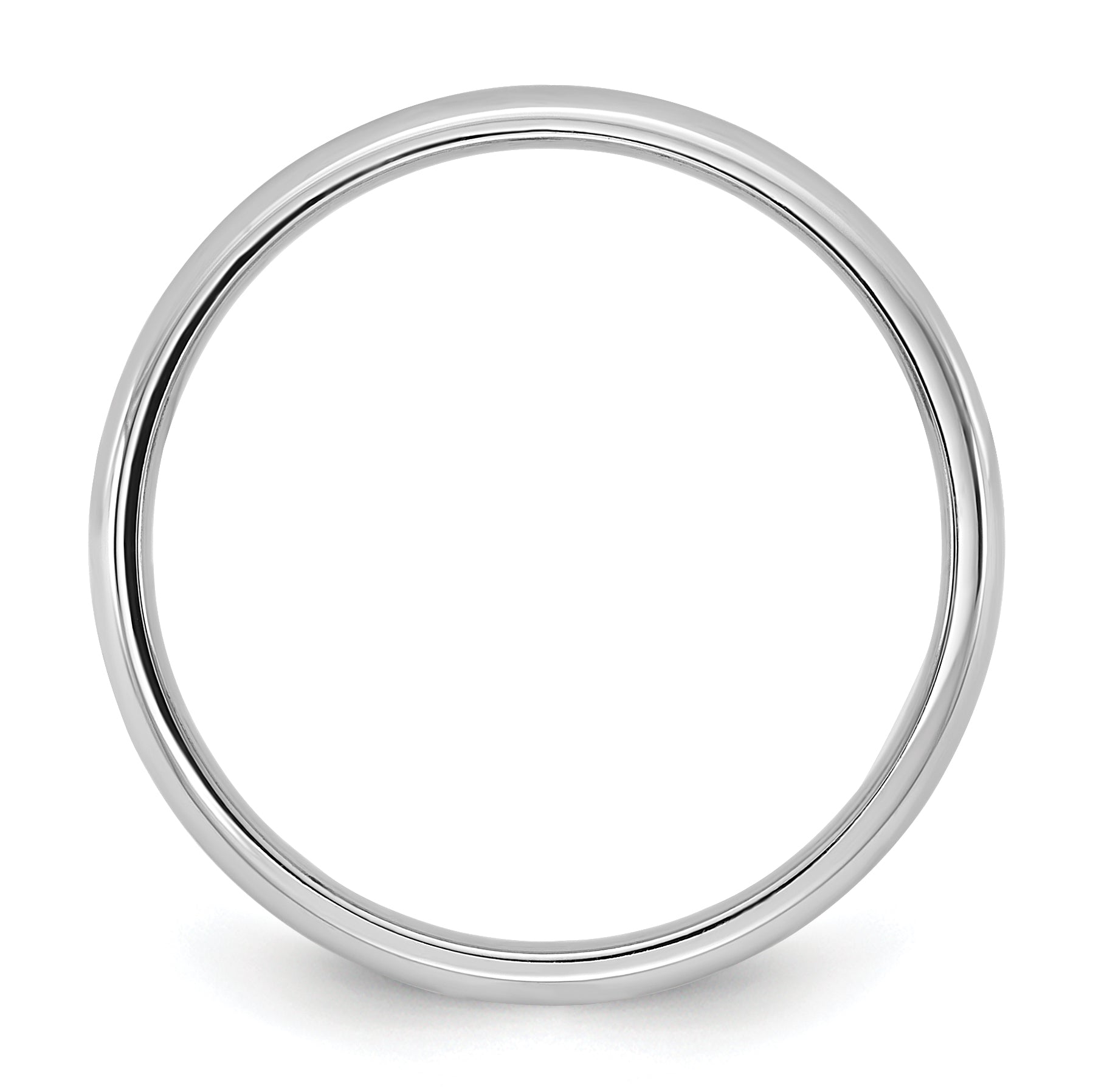 10K White Gold 10Kw 2.5mm Lightweight Comfort Fit Band Size 5