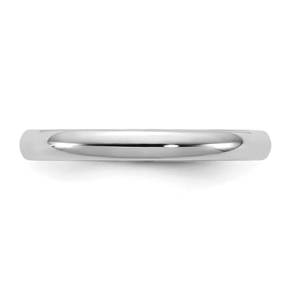 14K White Gold 2.5mm Lightweight Comfort Fit Band