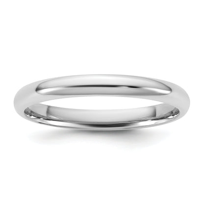 10K White Gold 10Kw 2.5mm Lightweight Comfort Fit Band Size 8