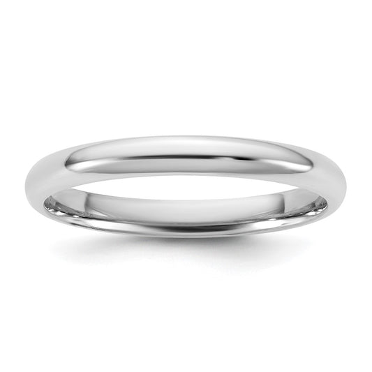 10K White Gold 10Kw 2.5mm Lightweight Comfort Fit Band Size 13.5