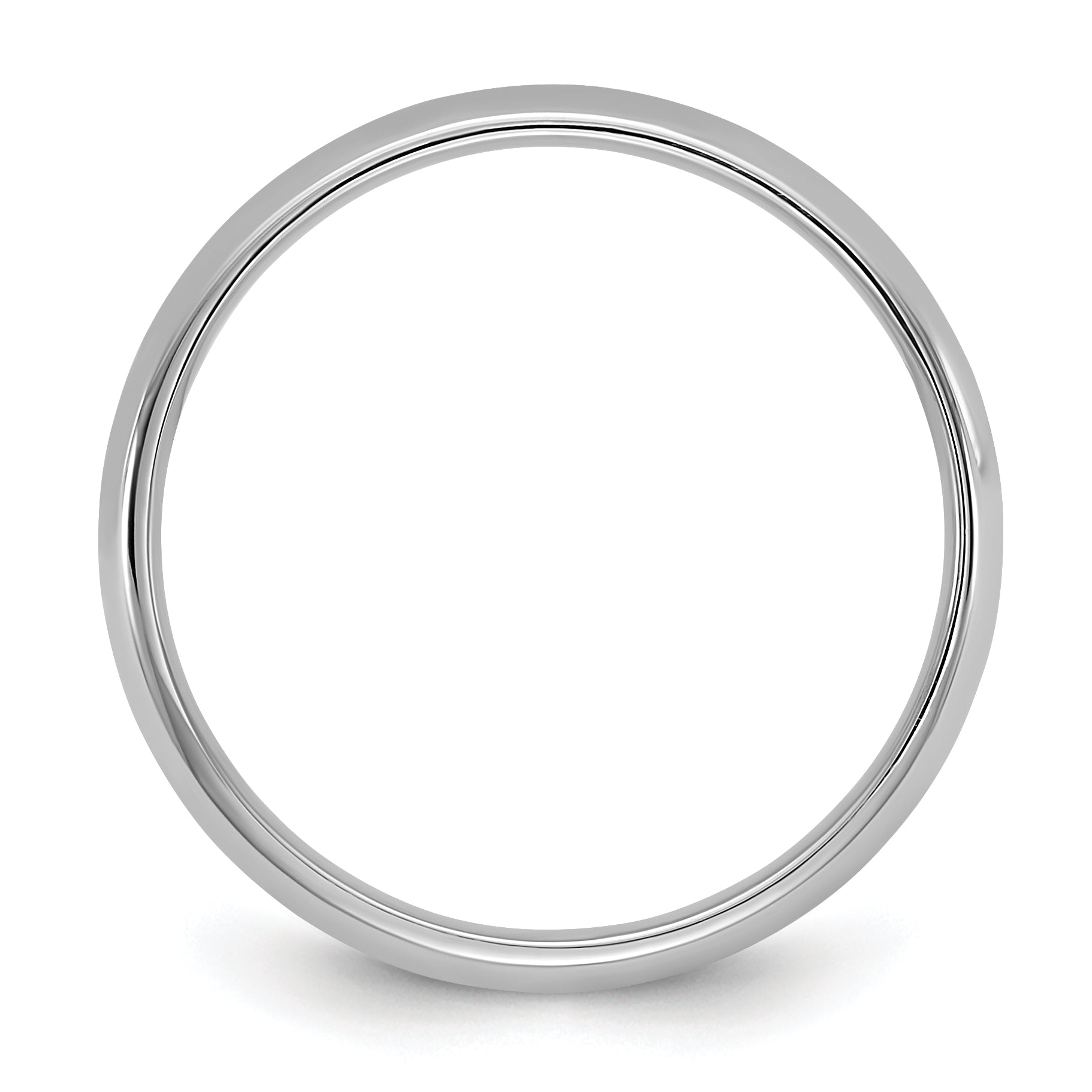 10K White Gold 10Kw 3.5mm Lightweight Comfort Fit Band Size 5.5