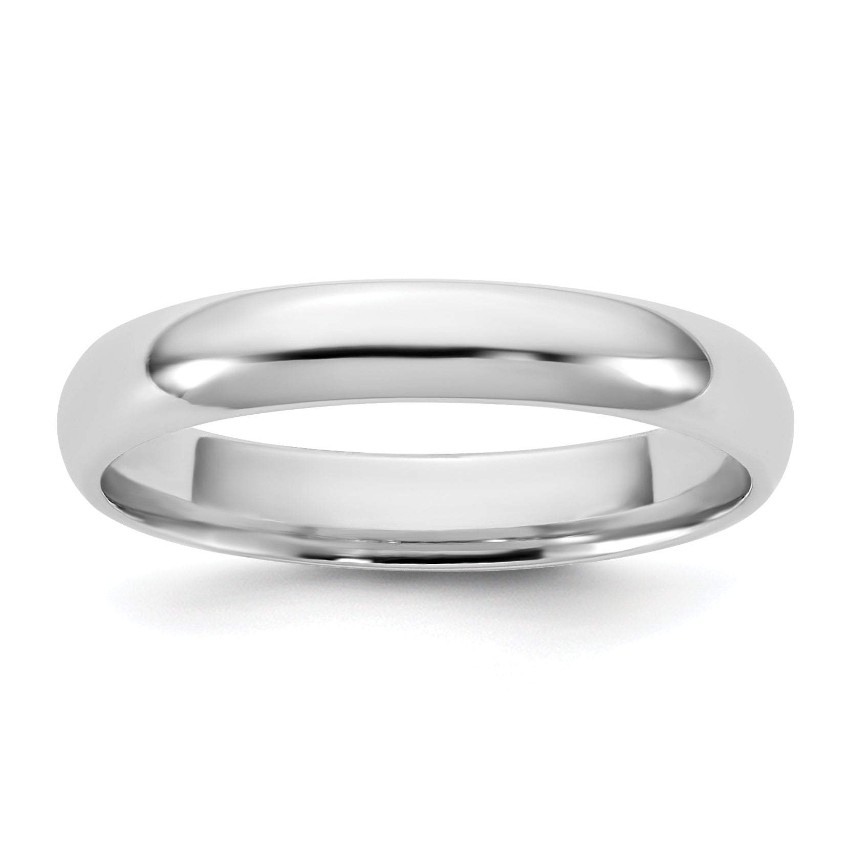 10K White Gold 10Kw 3.5mm Lightweight Comfort Fit Band Size 5.5
