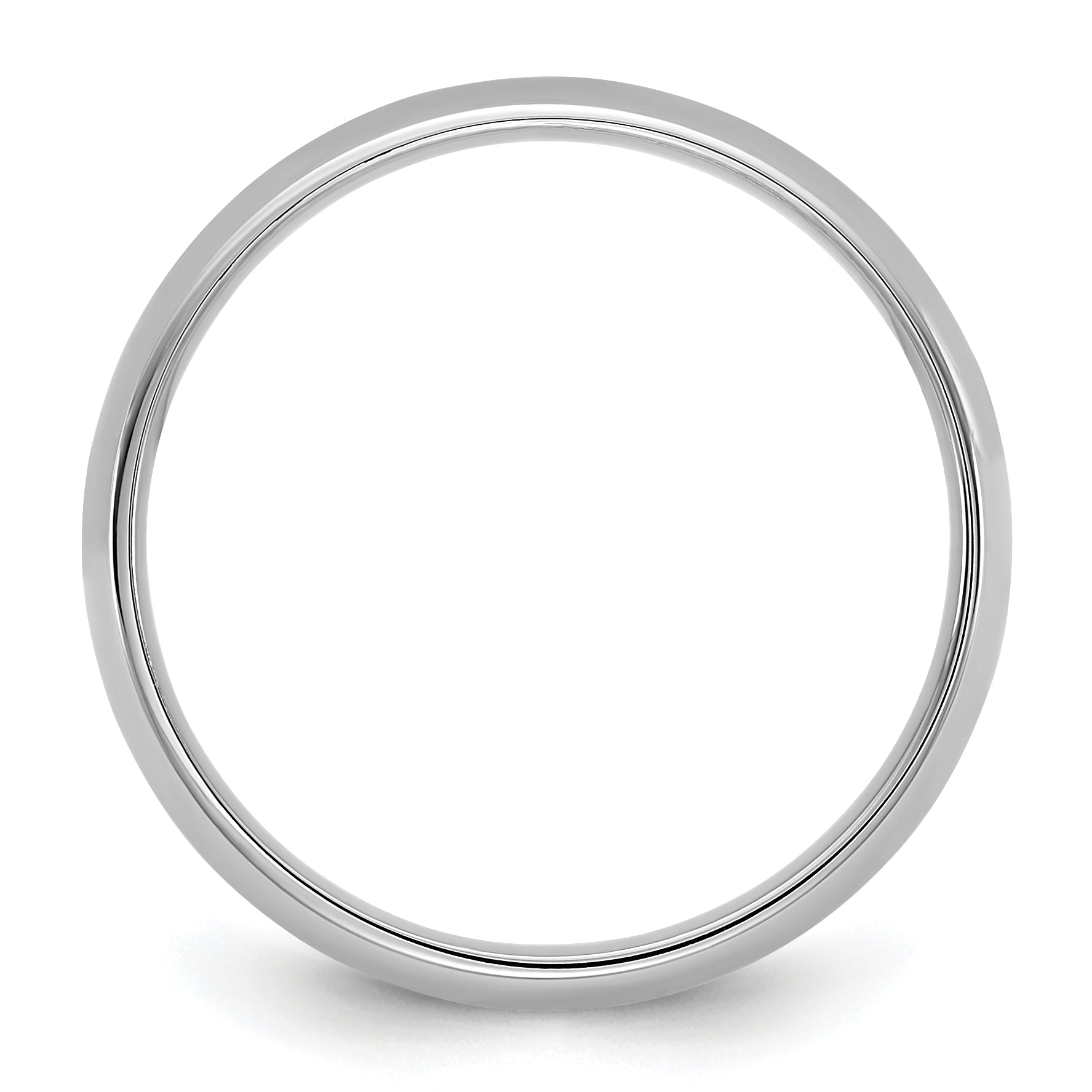 10K White Gold 10Kw 4.5mm Lightweight Comfort Fit Band Size 8