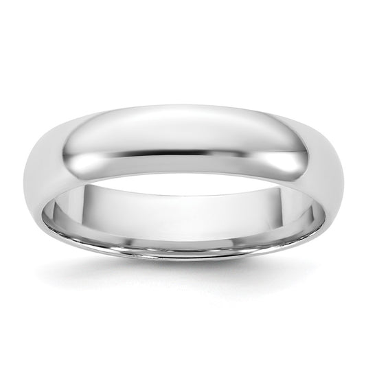 10K White Gold 10Kw 4.5mm Lightweight Comfort Fit Band Size 5.5